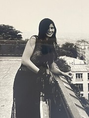 Large Original Silver Print Photo 1970 Vintage Asian Mannequin