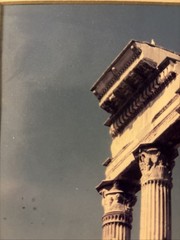 Vintage Roman Forum Castor Pollux Framed Photo Dark Academia Grandmillennial Art