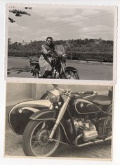 2 x Photo BMW Motorrad Vintage