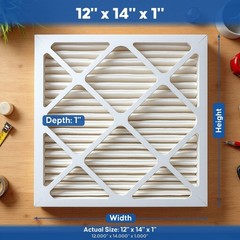 Aerostar 12x14x1 MERV 11 Pleated Air Filter, 6 Pack, AC Furnace Filters, HVAC…