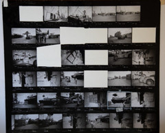 Photo Print Large Contact Sheet 1980 Various Views Normandy 40X50cm