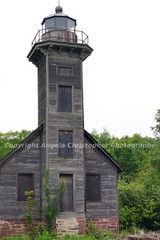 Original ACEO photo fine art print 2.5×3.5 GRAND ISLAND EAST CHANNEL LIGHTHOUSE