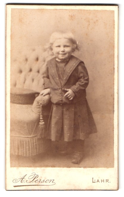 Photograph A. Person, Lahr i. Baden, Schillerstr. 21, Portrait Little Blonde