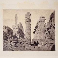 Francis Frith British Albumen Photograph Hypostyle Hall Columns Karnak Egypt
