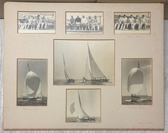 Original NORMAN FORTIER Sailboat YACHT RACING Sailors & Sailing SIGNED Photo