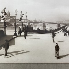 Alinari Collection Photograph Print on Wood Plaque~ Florence Ponte Santa Trìnita