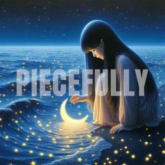 The Girl and Her Moon #029 AI Digital Art Image w/ Abstract Riddle Philosophy
