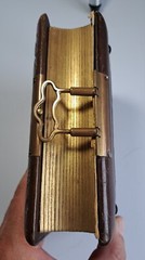 Heavy Photo Album Leather Embossed Art Nouveau 19th century 22 Photos