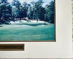 Masters Hole #13 Augusta National Matted Print Simon Smallwood 22 X 26