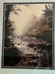 Gary Steinke Framed Photo Adirondack, Mtns New York Signed River In Fall 20 X 16