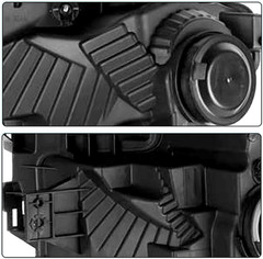 Headlight Assembly Set for 15 16 17 Ford F150 Driver & Passenger Side Black Hous