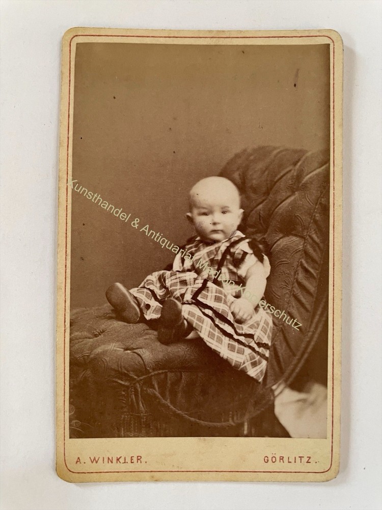 orig. CDV photo photography picture old child fashion around 1890 A. Winkler Görlitz