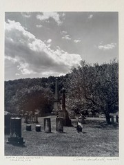 N RIVER CEMETERY by CHARLES FENDROCK B&W Photo 7×9 Artist Mounted & Signed