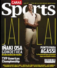 8 1/2 x 11″ COLOR PRINT CARAS SPORT MAGAZINE COVER – JAI ALAI PLAYER GOIKOETXEA