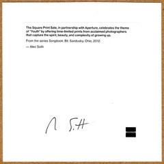 SIGNED ALEC SOTH SONGBOOK BILL SANDUSKY OHIO 2012 6 x 6 MAGNUM PRINT