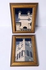 Original CohAn Vintage Art Photographs Architectural Key West Fla Matching Frame