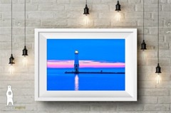 Frankfort North Pier Head Lighthouse, Northern Michigan Photography Prints