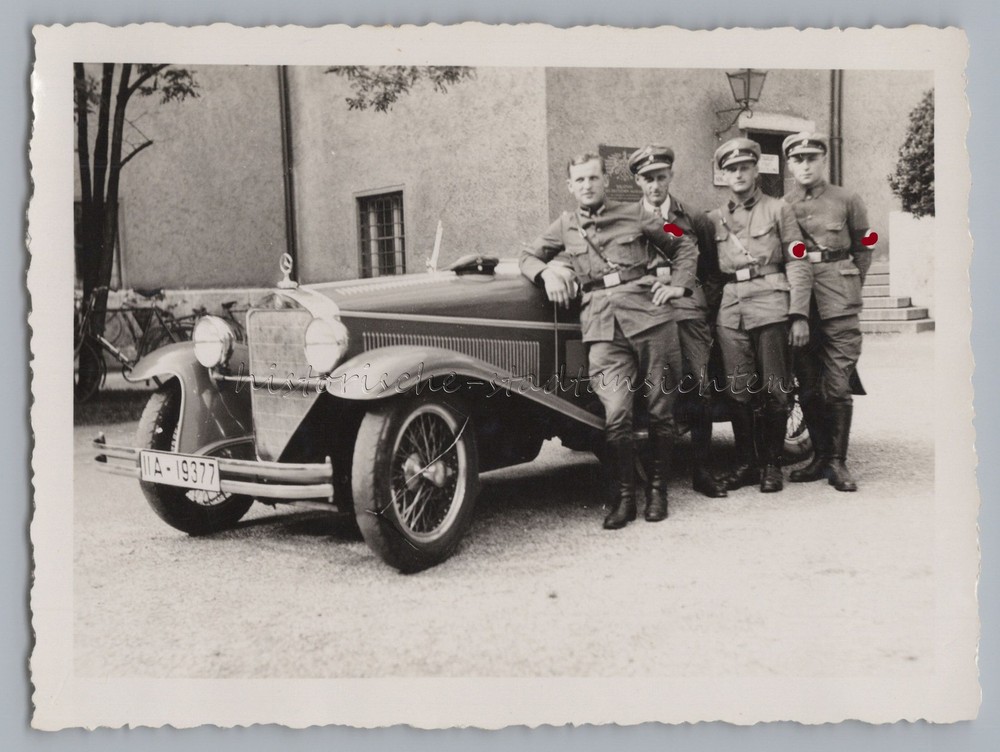 Car Mercedes-Benz license plate IIA Munich National Socialists photo 1933