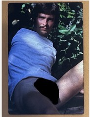 Vintage Male Model Nude Outdoors Garden 35mm Slide