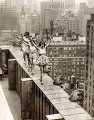 Photo of Four Ballerinas Dancing on Edge of Skyscraper, New York, 1925