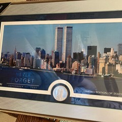 NEVER FORGET: SEPTEMBER 11TH 20TH Anniversary Silver Coin Panoramic Photo NYC