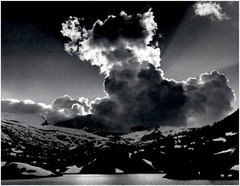 1958 1990s Ansel Adams Clouds Over Range Large Art Photo