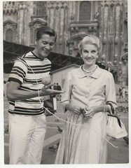 24x18cm Vintage Barite Photo 1960s Barbara Hutton + Prince de Champassak in Milan
