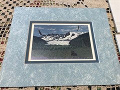 3 Grand Canyon Photographs Artist Signed James Thompson Double Matted 8″H x 10″W