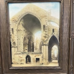 GEORGE B. PETTY Hand Colored PHOTOGRAPH Melrose Abbey Scotland Photo