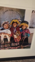 Color Photograph «Girl and Shawl» by Lisa Kristine Framed Signed 1998