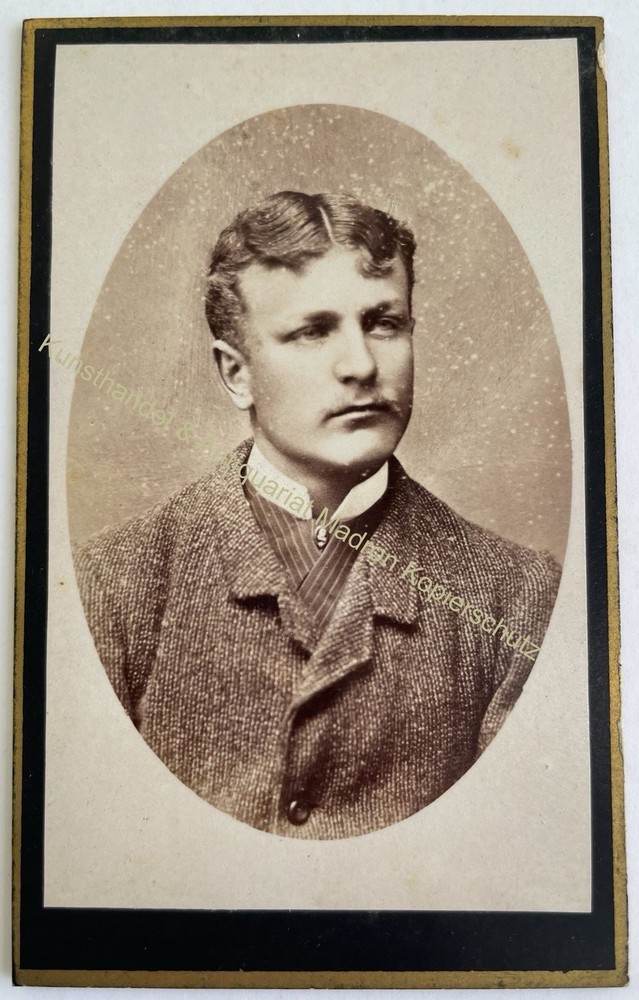 orig. CDV Photo Photograph Man Mr Fashion Picture Old Circa 1885 Unknown Photographer