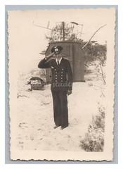 Soldier Saluted in Front of Radio Station 1941 – Old Photo 1940s