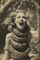24 ~ 4X6 Glossy HORROR Fine Art ‘ SNAKE DEMON ‘ Photo FANTASY Set ! 3413712
