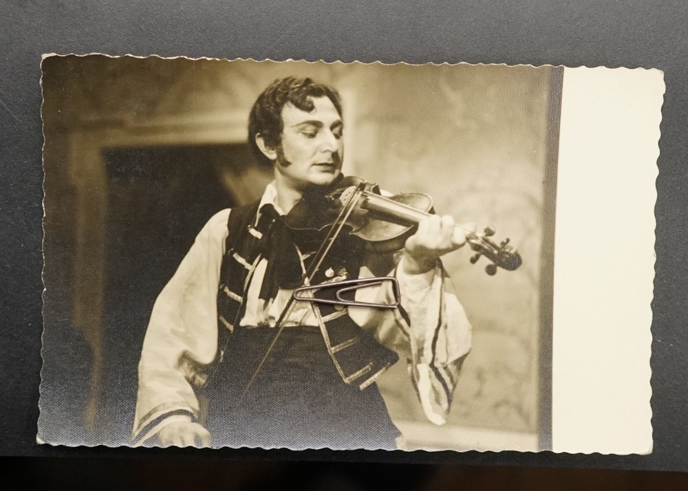 Photo Portrait Actor Erwin Zirwes Theatre Costume Musician Violin Violin Postcard