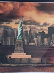 Boris Vyatkin New York City Skyline Statue Of Liberty Framed Photograph Color