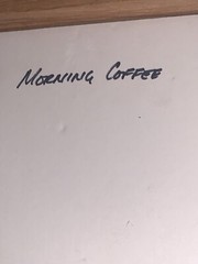 Signed Ruddick ‘Morning Coffee’ Blue Pool Photo Photograph(4”x6”) 9.25”T 11.25”W
