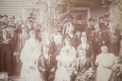 Antique Albumen Photograph of 19th Century Wedding with Band & Provenance