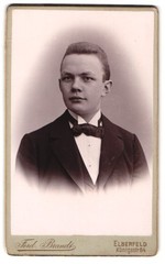Photograph Ferd. Brandt, Elberfeld, Königsstr. 64, Portrait of a Young Man