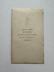 orig. CDV photography photograph vintage album print 1860 H. Soulie Paris