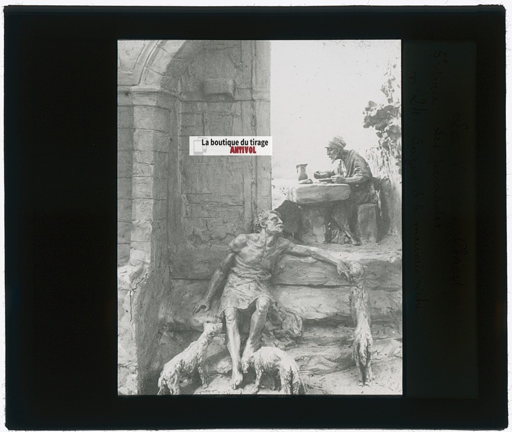 Lazare, Bad Rich, Photo Glass Plate, Black & White, Positive 8.5×10 Cm