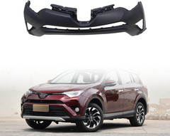 Primed Front Bumper Cover Fit for 2016-2018 Toyota RAV4 No Parking Sensor Holes
