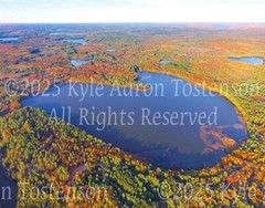 Boot Lake, Vilas County, Eagle River, Wisc. Overhead Photograph. Frame Optional.