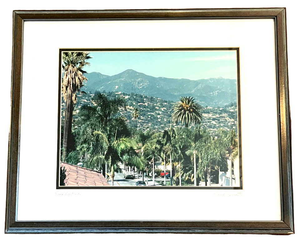 Framed & Matted Santa Barbara Photography Print, Chuck Benwitt – Signed