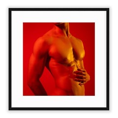 HEAT 2023 by RO. Studio 10×10″ print on a 13×13″ black wood frame with white mat