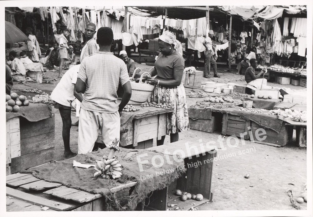 Photo Market Scene Arusha Tanzania 1960s East Africa
