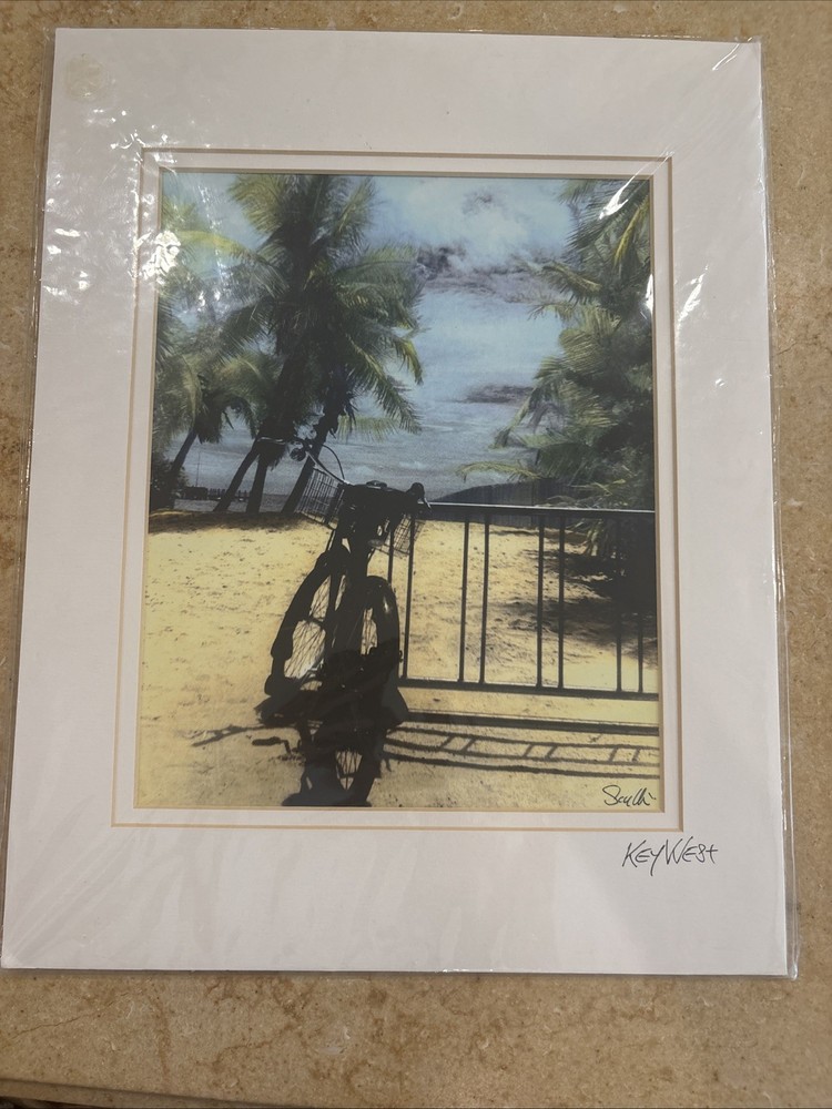 Tony Scullin Key West Photo Matted Signed Coastal Art 11 X 14” NEW