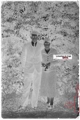 Couple Amour Plaque Verre Photo Ancienne Négatif Noir & Blanc 10X15 CM France