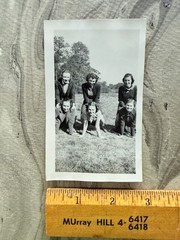WOMEN RIDING WOMEN Original Black and White Photo 2 3/4″ X 4 1/2″