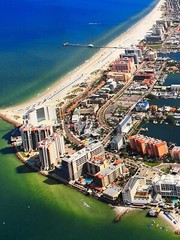 Clearwater Beach, Florida Aerial Color Photography On Canvas Large 32” X 52”