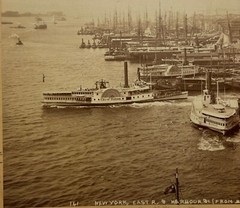 Antique John S Johnston ‘NEW YORK East River from BROOKLYN BRIDGE’ Photograph